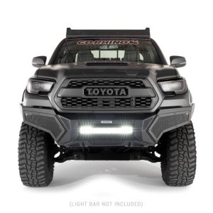 Toyota Tacoma Bumper - Front - Go Rhino - Element with Power Actuated Hide-Away Light Bar Mount - Textured Black - `16-`21